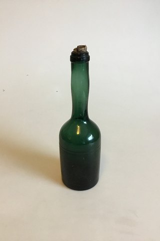 Olive Green Arrack Bottle From Kastrup Glassworks 1853.