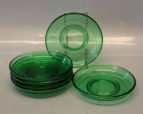 Broksø, Holmegaard presset glas 1938-1941, designet af Jacob E Bang Grøn Isassiet 14.7 cm