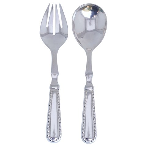 Georg Jensen, Perle; Stort salatbestik helt i sølv, år 1923