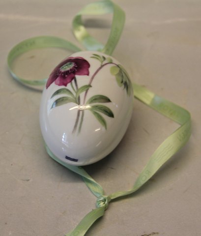 Royal Copenhagen RC 2015? Easter egg with flower 10 cm (1016814?) pink heartease.