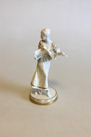 Bing & Grøndahl Figur Dame uden tøfler på plint af Hans Tegner & Jens Jacob Brengø No 8035