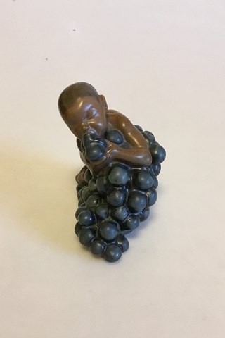 Bing & Grøndahl Figurine by Kai Nielsen "Little Bacchus with Grapes" No 4021 from  The Grape Harvest Series