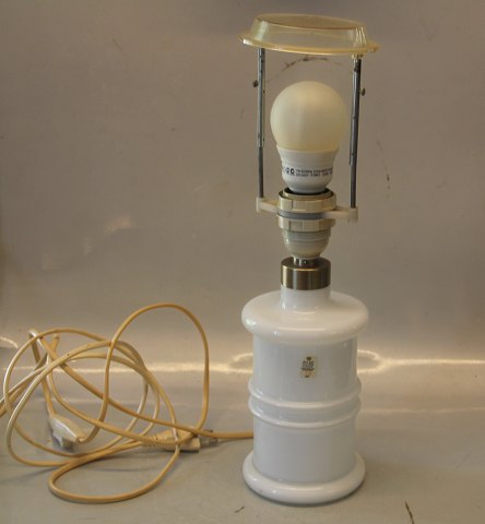 Apoteker hvid opal reollampe.18.5 cm + fatningHolmegaard