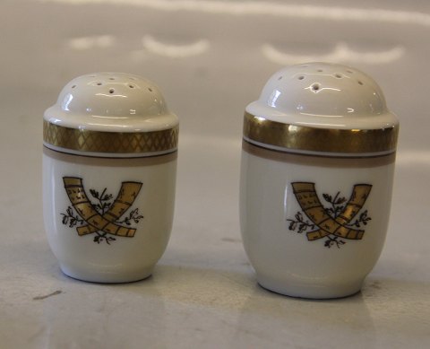 Golden Horn Royal Copenhagen 9758 Saltshaker 6,5 cm9760 Pepper 6 cm