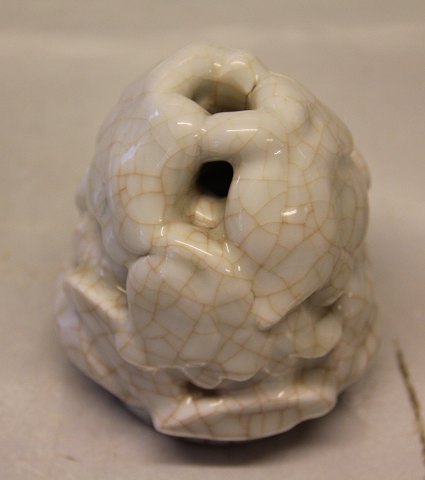 B&G Porcelain B&G 127 Organic Crackled Vase 12 cm Stoneware Signed Jo Hahn Locher