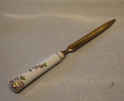 Royal Copenhagen Flora Danica Brevkniv 23 cm forgyldt knivblad let slid på forgyldning