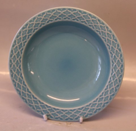 322 Dyb tallerken 20,5 cm PALET - Turkis - mint  Bing & Grøndahl  Cordial Quistgaard for B&G / Nissen Kronjyden Stoneware