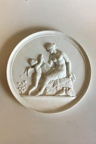 Royal Copenhagen Bisque Plate "Amor complains to Venus for the sting of a Bee" No 84