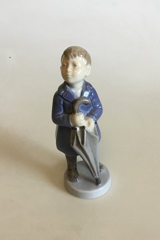 Royal Copenhagen Monthly Figurine April - Boy with Umbrella No. 4526