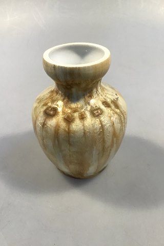 Royal Copenhagen Ludvigsen Vase No 1381 with  Yelow Crystalline Glaze