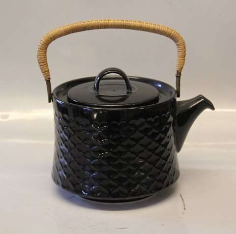656 Tea pot 1.6 l / 3 pints Palet Cordial Black  Nissen Kronjyden B&G Quistgaard  Stoneware