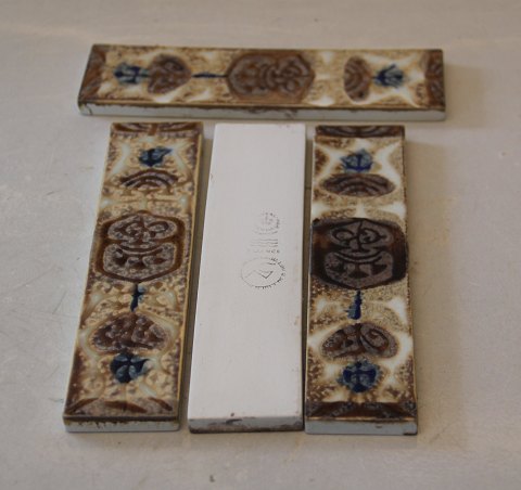 Aluminia Baca kunstfajance fliser til dit kakkelbord 2922-720 15.5 x 3.7 cm Brun - Beige - Blå,  Nils Thorsson Baca