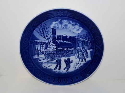 Royal CopenhagenJuleplatte 1993Lokomotiv
