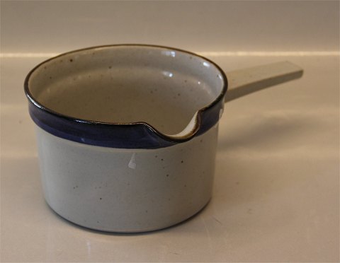 Christine gråt og blåt Stentøjs Spisestel Knabstrup Sauce kande med hank 8.5 x 21.5 cm