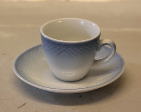1021 Mocha Cup 5.5 cm and saucer 12 cm Hotel (740) B&G Blue tone - seashell tableware Hotel