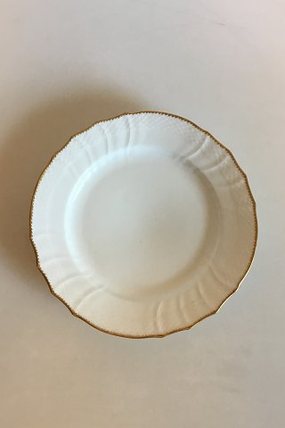 Royal Copenhagen White Curved with serrated Gold edge(Pattern 387/ Josephine) Lunch Plate No 1623