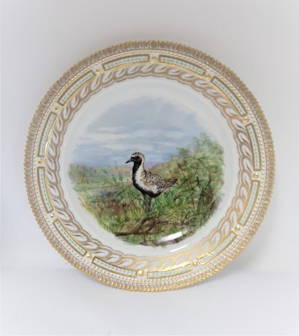 Royal Copenhagen. Fauna Danica. Dinner plate. Model # 240A - 3549. Diameter 25 cm. (1 quality). Charadrius apricarius