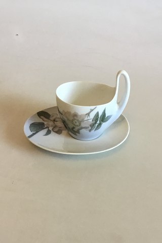Royal Copenhagen Art Nouveau Pattern 4 High handle cup with Saucer No 90/4, 79/4