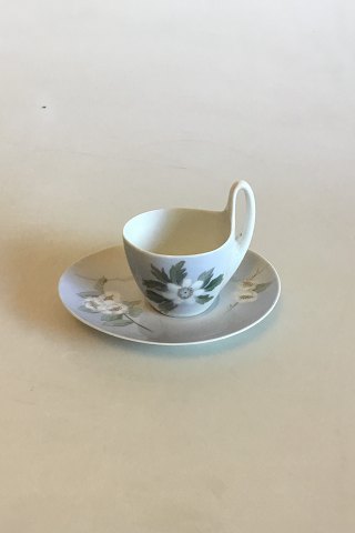 Royal Copenhagen Art Nouveau Pattern 4 High handle cup with Saucer No 74/4, 1375/1052