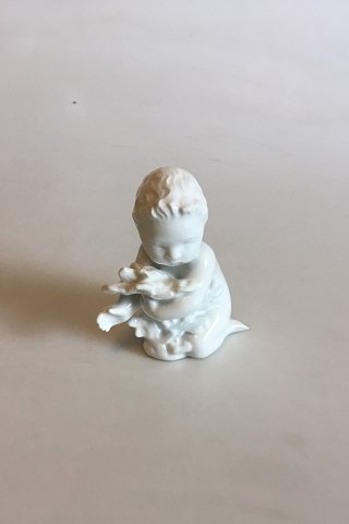 Bing and Grondahl Blanc de Chine Figurine of Child with seaweed No. 2266