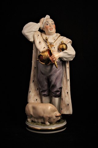 Rare Bing & Grondahl porcelain figurine in overglaze by Jens Jacob Bregnø & Hans Tegner.