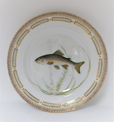 Royal Copenhagen. Fauna Danica. Fisketallerken. Middags tallerken. Model # 19 - 3549. Diameter 25 cm. (1 sortering). Salmo irideus