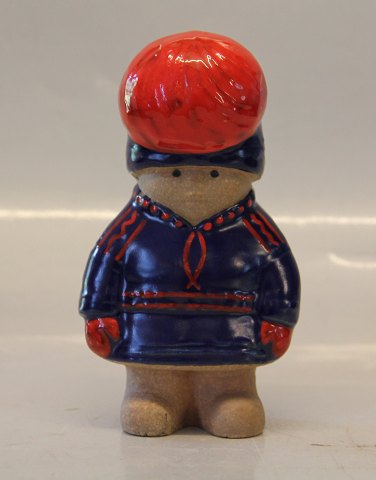 Nils. Boy in traditional lapland dress 13 cm Lisa Larsson ca 1975 Gustavsberg Sweden 