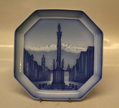 Bing and Grondahl Alphabet City Plate  I - for Innsbruck in Austria Ove LarsenOctagon