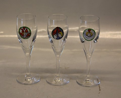 Kosta Boda Sverige Juleportvinsglas 16 cm Ulrica Hydman-Vallien Snapseglas6 stk på lager