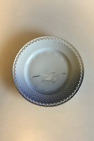 Bing og Grøndahl Måge med Guld Frokosttallerken med gennembrudt kant No. 326.5