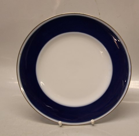 Blå med platin kant 248 Dækketallerken 27 cm (632) (025 A) Form 601Bing & Grøndahl