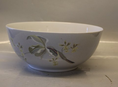 Royal Copenhagen RC 14027 Bowl with flower - orchids 10 x 25 cm Signed TO Thorkild Olsen