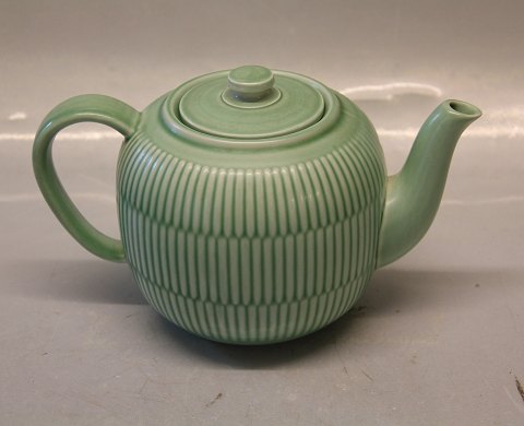 Marselis Riflet Lille 2261 Grøn tekande - Lille 14 x 22 cm Niels Thorsson Grøn Aluminia kunstfajance Mintgrøn Riflede tepotte Celadon