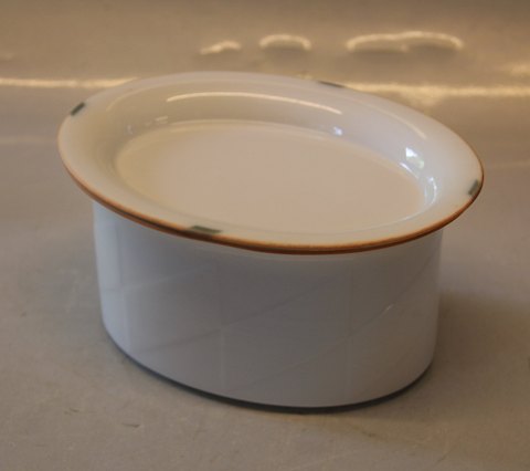 Bing & Grøndahl B&G Oval lågskål 9 x 17 cm Bodil Manz (Låg 17.5 cm)