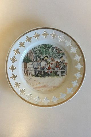 Bing & Grondahl Carl Larsson plate "Lunch under the big Birch tree" Series 1, No 2, 1977