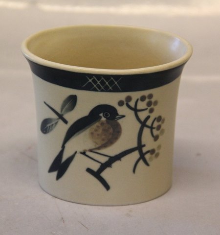 200-10  Oval Vase 7.5 cm Fugledekoration 1929 Mat Aluminia Porcelain
