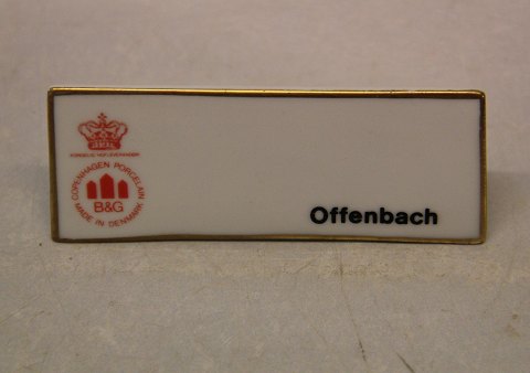 Offenback B&G Porcelain Dealer Sign for Advertising:Offenbach
