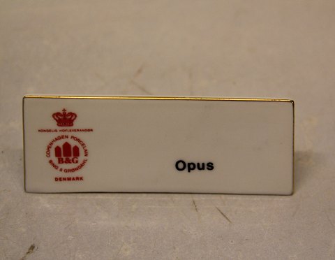 OPUS Bing & Grøndahl Reklame Skilt for Opus ca 4 x 10 cm