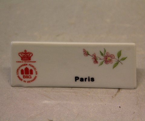 Paris Bing & Grøndahl Reklame Skilt for PAris  ca 4 x 10 cm