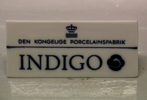 Kongelig Dansk Indigo Skilt ca 6 x 14 cm