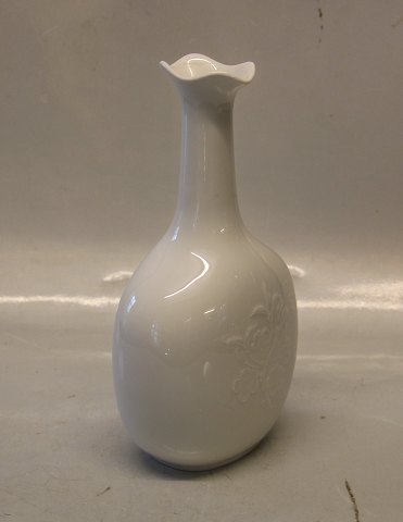 Royal Copenhagen 4449 RC Flask 24 cm Vase Blanc de Chine Flowers and RC Logo in relief