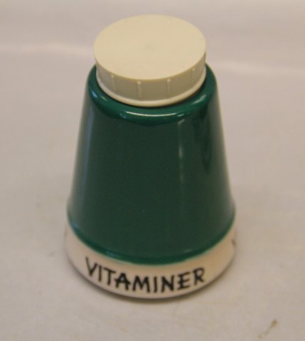 Vitamins "Vitaminer"  9.5 cm, Green   Spice jars and kitchen boxes Kronjyden Randers