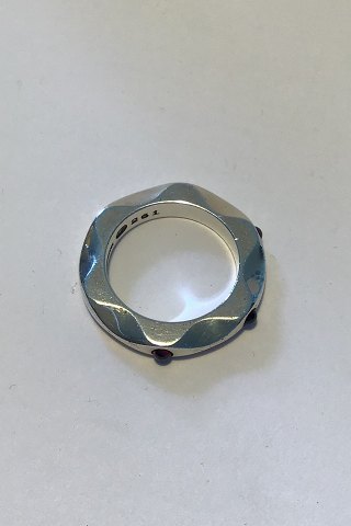 Georg Jensen Sterling Sølv Mirror Ring No. 261 Ametyst