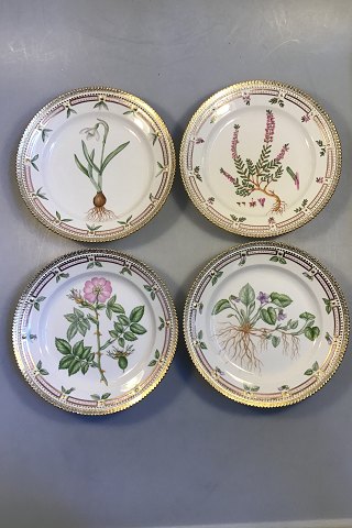 Royal Copenhagen Flora Danica Frokosttallerkener No 20/3550 (Jubilæumsæt på 4 tallerkner)