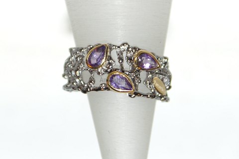 Designers Favorites ring, Sterling sølv 230Black  Rhodium og 18 karat guld belægning