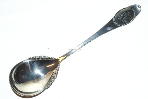 Serving spoon m / Edge Bead Medallion Silver with engraved initials
