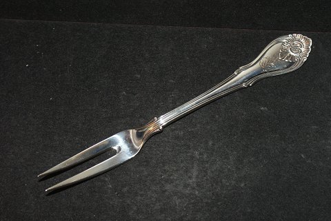 Pålægsgaffel Rokoko, Dansk Sølvbestik W&S Sørensen, Horsens sølvLængde 16 cm.m/monogram