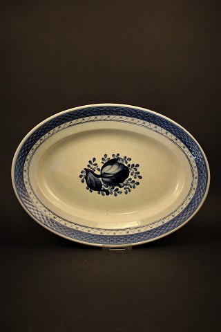 Royal Copenhagen - Aluminum Tranquebar faience oval dish. 28x20cm.RC# 11/927.