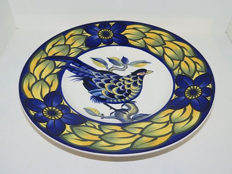 Blue PheasantsLarge round platter 30 cm.