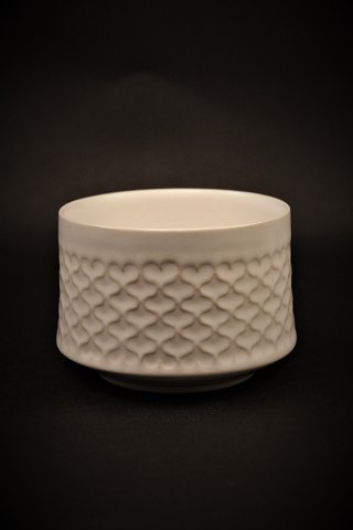 Bing & Grøndahl Hvid Cordial / Palet , sukkerskål H:6cm. Dia.:8,5cm.Designet af Jens Harald Quistgaard.B&G# 302.